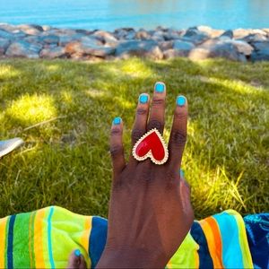 Red heart ring